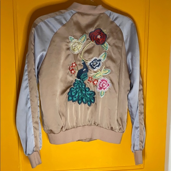 ASOS Jackets & Blazers - Embroidered peacock detail bomber jacket